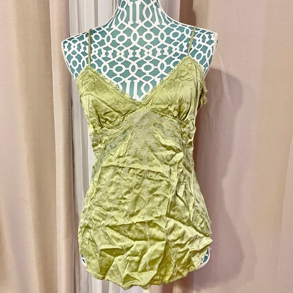 Guess Tops - Guess Jeans Green Silk Camisole